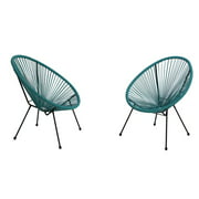 HighlanderHome Acapulco Chair For Indoor And Outdoor Lounge/Patio Use (Blue 1 Piece)