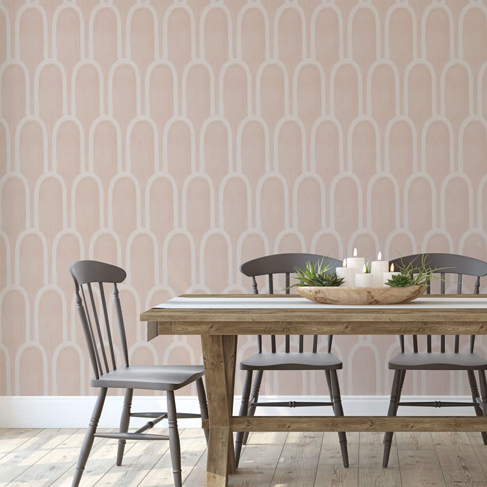 Tempaper x She She Queen Emma Pink Peel and Stick Wallpaper, 20.5" x 16.5'
