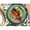 thumbnail image 3 of Ceramic Dinner Plates Set of 6, 10.5 Inch Porcelain Salad Dessert Round Plates, Microwave Oven and Dishwasher Safe, Kitchen Plates for Daily Party Restaurant Teal, 3 of 7