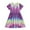 Purple, variant on Fjofpr Girls Dresses $ 5.00 Summer Girls Short-sleeved Color Tie-dye Pattern Round Neck Dress(4-9years)
