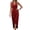 Red, variant on Angala Women Dresses V Neck Maxi Dresses Solid Sleeveless Slim Fit Slit Elegant Fashion Party Wear Casual Lady Dresses Size L Black