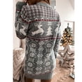 thumbnail image 4 of Vestido de Navidad para mujer, ropa de otoño e invierno, Jersey de punto de manga larga, Mini vestido informal de fiesta, ropa de Navidad de Año Nuevo, 4 of 5