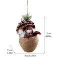 thumbnail image 2 of Wooden Hat Squirrel Rope Sisal Desktop Hand Woven Pendant for Home and Unique, 2 of 5