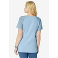 thumbnail image 2 of Roaman's Women's Plus Size Lace-Detailed Tee, 2 of 5