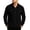 Black, variant on Men's Turn-Down Collar Jacket, Solid Color Loose Fit Long Sleeve, Casual Outerwear Coat With Pockets For Men White M