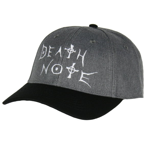 Death Note Anime Manga Embroidered Logo Design Adult OSFM Precurved Snapback Hat For Men And Women