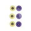 "Set of 6 Water Sports Purple and Yellow UFO Disc Dive Game Swimming Pool Toys 3.75"""
