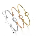 thumbnail image 5 of Starain 4Pcs Gold Bracelets for Women Girl Simple Leaf Arrow Feather Knot Heart Bangle Bracelet Adjustable Cuff Bracelet Set, 5 of 6