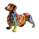 thumbnail image 3 of Figura de perro salchicha pintada de estilo nórdico moderno, estatua de resina para escritorio, adorno artesanal Medio, 3 of 9