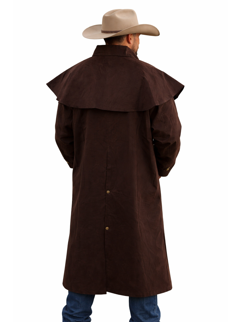 6XL Mens Oilskin Western Australian Waterproof Duster Coat Jacket