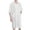 White, variant on Lu's Chic Men's Waffle Robe Lightweight Bathrobe Zipper Housecoat Zip Front House Coat Casual Nightgown 3/4 Sleeve Lounge Side Split with Pockets White Large-X-Large