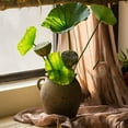 thumbnail image 2 of Artificial Faux Plant Lotus Seed and Leaf Stem Various Sizes, 2 of 4