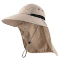 thumbnail image 1 of Outdoor Sun Hat Anti-Purple Protective Hunting Hat with Neck Cover (Khaki), 1 of 5