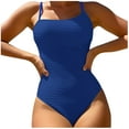 thumbnail image 2 of Aloohaidyvio One Shoulder One Piece Swimsuit for Women Tummy Control Bathing Suits Modest Full Coverage Keyhole Swimwear,Bathing Suits for Women 2024 L, 2 of 3