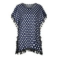 thumbnail image 5 of yillto Women's Short Dress Beach Cover up Polka Dot Printed V Neck Oversized Swimsuit Coverups, 5 of 7