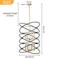 thumbnail image 5 of Chandelier Fixture, ZPL Modern Gold/Matte Black Metal Chandelier Fixture, 8 lights, 2-Tier-Candle Ceiling Light for Living Room, Bedroom, Dining Room, Dimmable, W23.6*H55, 5 of 7