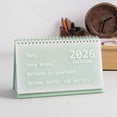 thumbnail image 4 of Desk Calendar 2026, Thick Paper Twin-Wire Binding Standing Flip Desk Calendar Portable 2026 Monthly Desktop Calendar for Daily Schedule Home Office Supplies, Green, 4 of 9