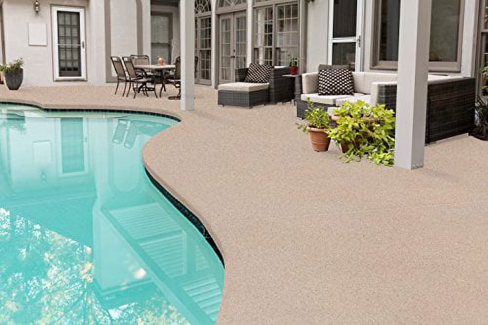KILZ Decorative Concrete Coating, Interior/Exterior, Slip Resistant, Tan, 1 Gallon