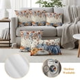 thumbnail image 5 of Outdoor Pillow Covers 16x16 Set of 2, Fall Orange Blue Waterproof Patio Throw Pillow Covers for Couch Sofa Chair, Thanksgiving Floral Botanical Vintage Decorative Pillowcases for Throw Pillows, 5 of 9