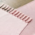 thumbnail image 5 of Sm:)e Pink Tassel Table Runner, 13x36 Inches, Boho Linen Blend Rustic Farmhouse Style, Holiday Wedding Party Kitchen Table Decor, 5 of 6