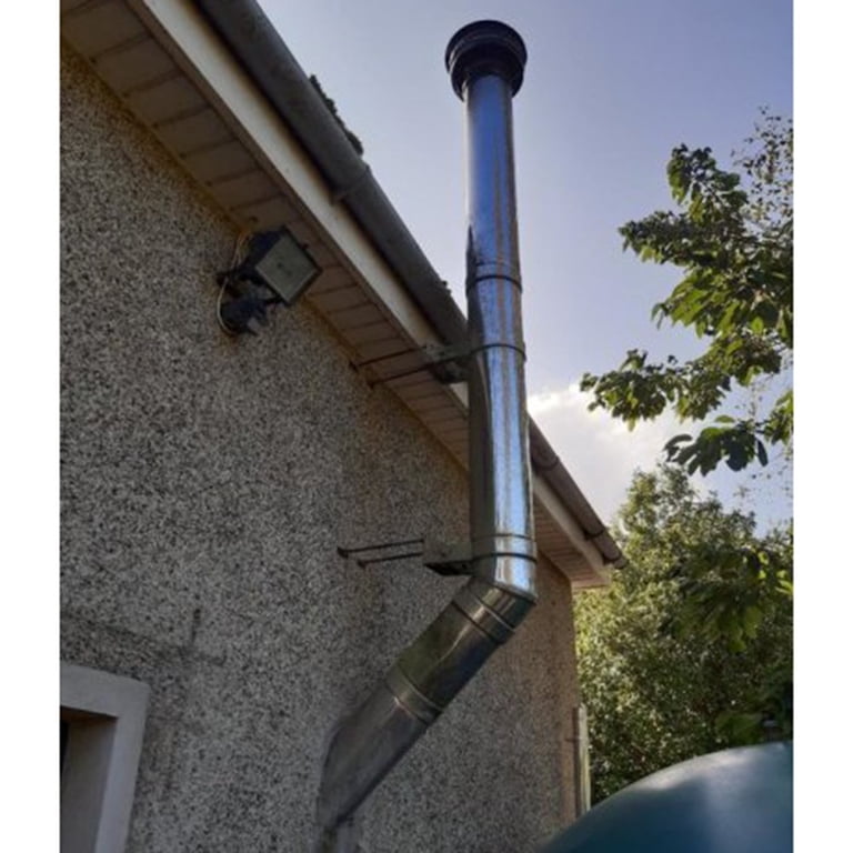 2.3in Stainless Steel Stove Pipe Chimney Flue Liner Rigid Multi Fuel  20-40cm - Walmart.com