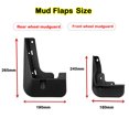 thumbnail image 6 of Mud Flaps Mud Guards For Toyota Camry Sport SE/XSE 2024, Front And Rear Splash Guards Tire Protector, Custom No Drilling Fender-black, 6 of 7