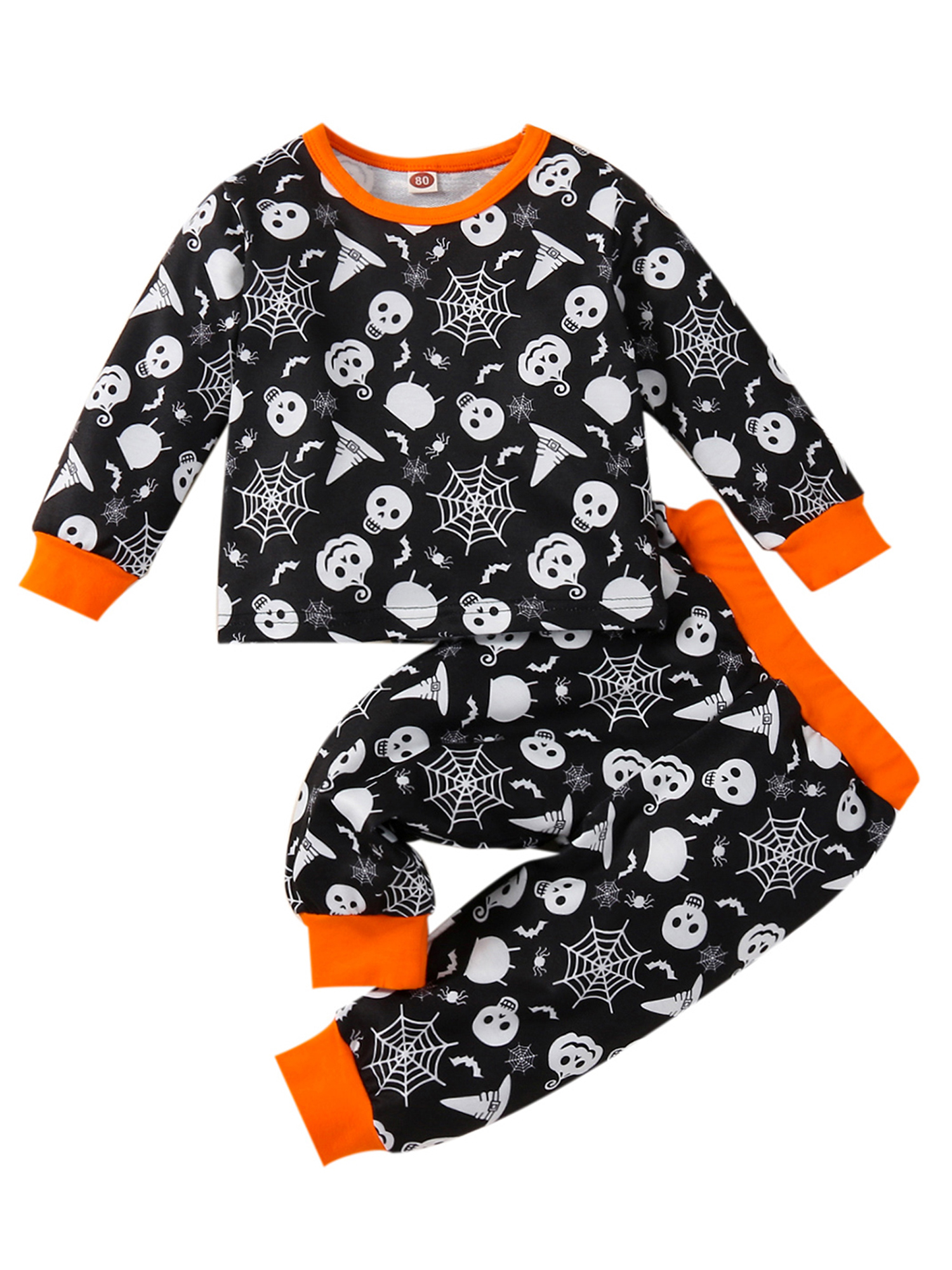 Ma&Baby Infant Baby Boy Girls Halloween Costume Pumpkin Pajamas Pjs