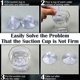 thumbnail image 4 of 24 Pack Car Glass Windshield Sunshade Suction Cups Small PVC Sucker Car Window Suction Cup for Automotive Visor, 4 of 5