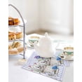 thumbnail image 4 of Easter Kitchen Dish Towels for Drying Dishes Set of 2, Spring Rabbit Watercolor Flowers Purple Stripes Waffle Weave Microfiber Hand Tea Bathroom Towels Quick Dry & Absorbent Towel 12x12, 4 of 7