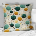 thumbnail image 2 of DESIGN ART Designart "Urban Oasis Polka Dots Pattern I" Polka Dots Printed Throw Pillow 16 x 16, 2 of 5