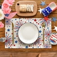 thumbnail image 2 of Sm:)e Firework 4th of July Placemats Set of 4 12x18 Inches, Durable and Easy Cleaning Perfect for Independence Day Celebration and Family Gathering, 2 of 7