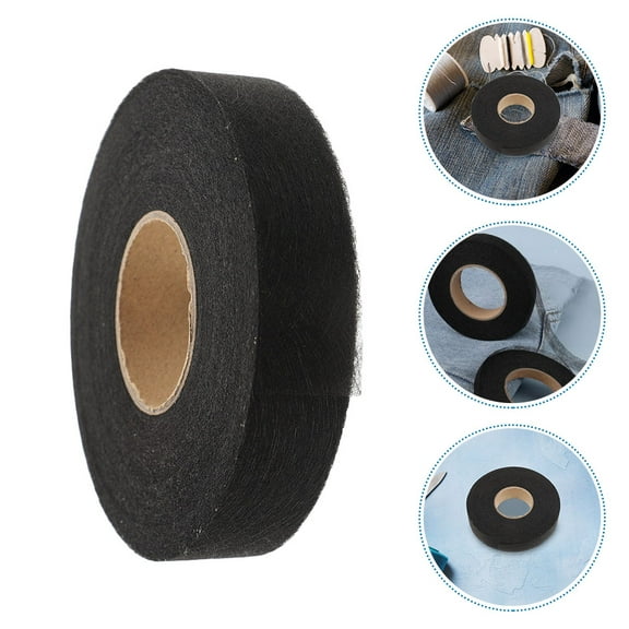 KALLORY 2-Pack Black Non-Woven Fabric Sewing Tape for Hemming, Edge Bonding, and Sewing Accessories