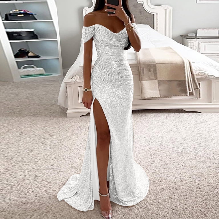 boho sequin maxi dress Hanaa Modest Embellished Sequin Maxi Dress main image 1