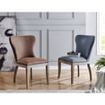 thumbnail image 3 of New Pacific Direct Dorsey Faux Leather Chair in Gray/Charcoal (Set of 2), 3 of 8