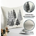 thumbnail image 5 of Grey Winter Christmas Tree Pillow Covers 16x16 Set of 2 Black Gray Xmas Decorative Throw Pillows Outdoor Farmhouse Seasonal Holiday Decoration Pillowcases Cushion Case Decor for Home Sofa Couch Bed, 5 of 6