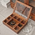 thumbnail image 1 of Fiudx Joyero de Madera, Estilo Vintage, Construcción Robusta, Múltiples Compartimentos, Almacenamiento Seguro de Joyas, Organización Del Hogar, Regalo para Mamá, Tamaño 26 X 19,5 X 6 Cm, 1 of 6