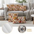thumbnail image 6 of Fall Pumpkin Retro Outdoor Waterproof Pillow Covers, Thanksgiving Sunflower Rustic Fruit Bird Decorative Square Throw Pillowcase Sofa Cushion Sham for Patio/Couch/Chair, 26"x26" 2 Pack, 6 of 8