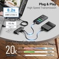 thumbnail image 3 of Hub USB C Qeefun de 10 Gbps con 2 puertos USB-C y 2 USB-A de 100 W, 3 of 9