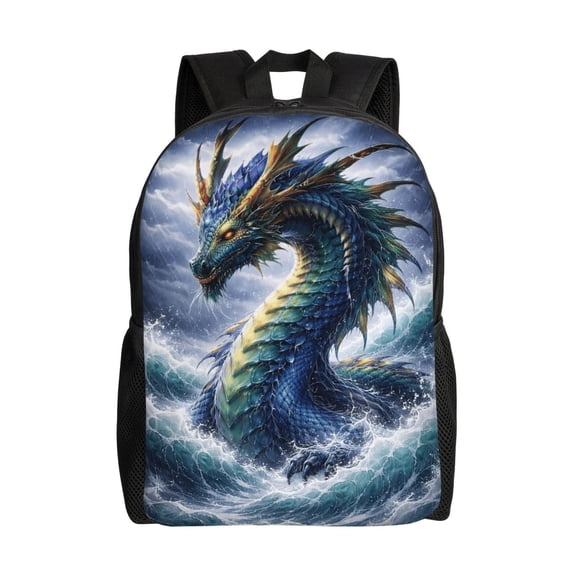 Dragon Backpack Full Front Print Travel Laptop Bag for Men and Women