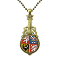 thumbnail image 1 of Collier Emblème National Tchèque Pendentif Guitare Antique, 1 of 3