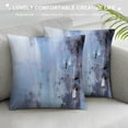 thumbnail image 3 of Chilfamy Blue and Grey Abstract Art Artwork Pillow Cover, Gallery Modern Decorative Throw Pillows Cushion Cover for Bedroom Sofa Living Room 22x22in, 3 of 5