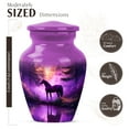 thumbnail image 2 of JAGASY Unicorn Miniature Urn for Daughter, Purple Small Urns for Human Ashes Keepsake, Sunset Forest Trees & River Decorative Urns for Children, Memorial Urn for Son, (3 Inch), 2 of 7
