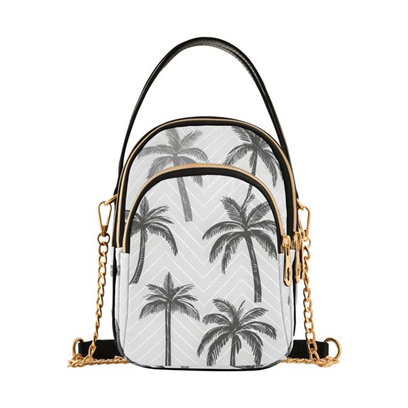 joogoo Women Palm Tree Chain Crossbody Bags Shoulder Handbag Phone Purse