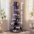 thumbnail image 2 of Gymax Arbre à Chat Multifonction de 90,5 Po avec Condos Privés, Panneau à Griffer Recouvert de Sisal, 2 of 10