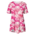 thumbnail image 4 of Blouses à Manches Courtes pour Femmes Mode Été Décontractée Col Rond T-Shirts Imprimés Manches Courtes Blouse Confortable Hauts Femmes Manches Courtes Hauts Femmes Blouse Manches Courtes, 4 of 4