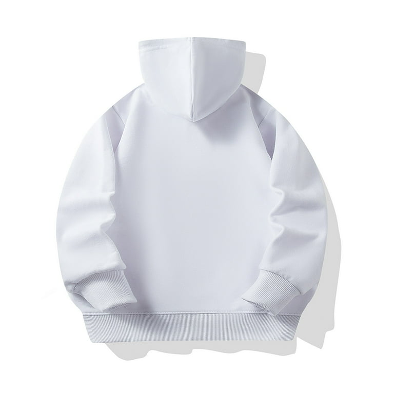 Boys Hoodies Hooded Baby Kids Long Sleeve Solid Color Unisex Soft Coat Pocket Lovely Colorful Loose Fitting Soft White Pullover Sizes 18 24 months Walmart