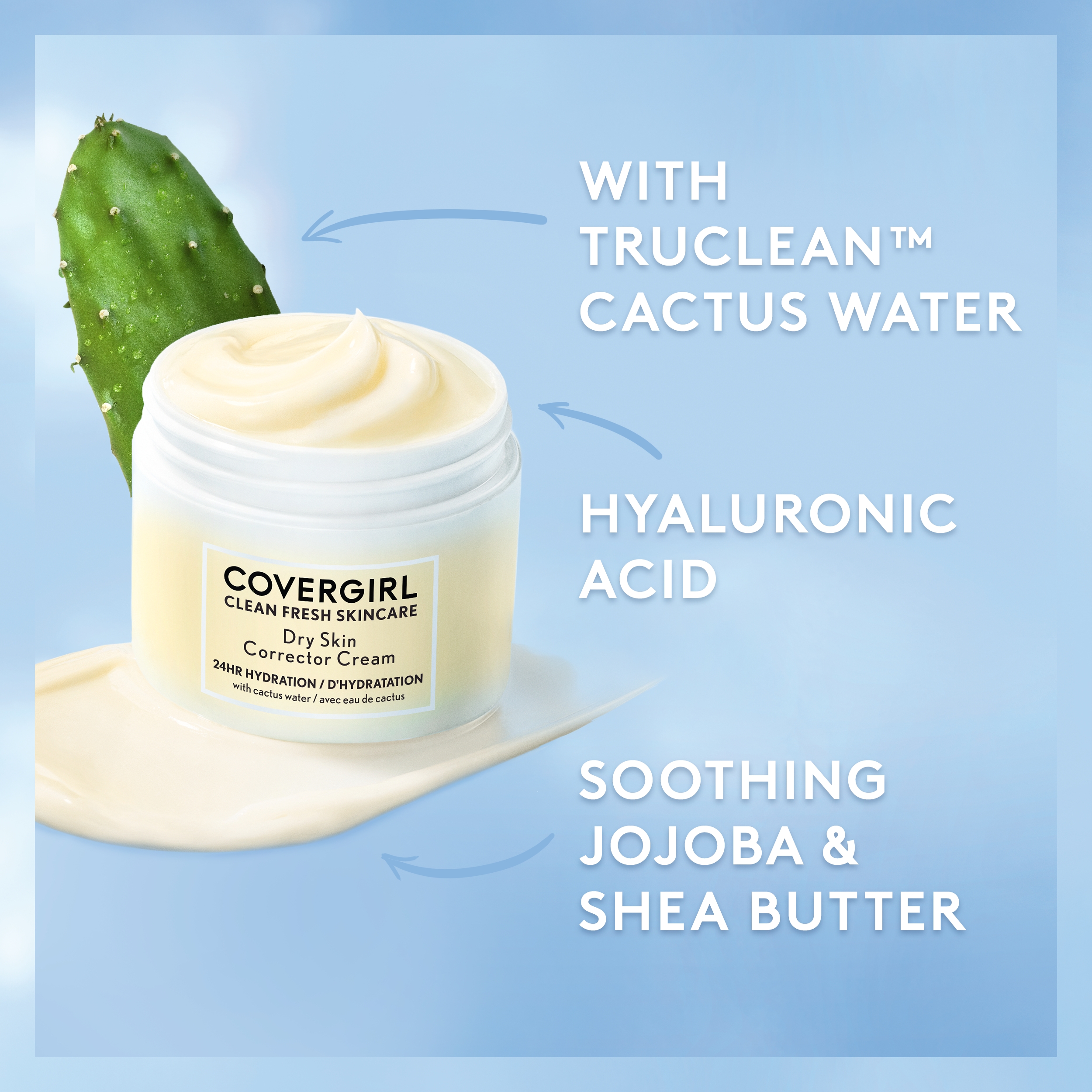 COVERGIRL Clean Fresh Skincare Dry Skin Corrector Face Cream, 2.0 fl oz - image 5 of 11