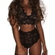 thumbnail image 3 of Ropa interior sexy Suave fibra elástica Gancho Flor Encantador empalme Traje sexy, XL, Negro Noticed XX000128-07, 3 of 7