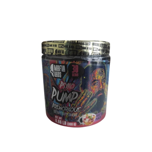 M-Labs Psyko Pump - Suplemento en Polvo - 300g - Con Cafeína y Aminoácidos