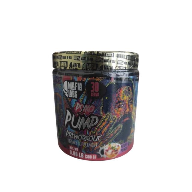 M-Labs Psyko Pump - Suplemento en Polvo - 300g - Con Cafeína y Aminoácidos